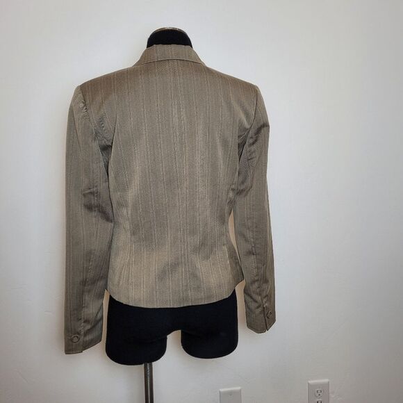 G.H. Bass Blazer Brown Pinstripe Schoolboy Office Y2K 90s Preppy Old Money 4 - Picture 4 of 11